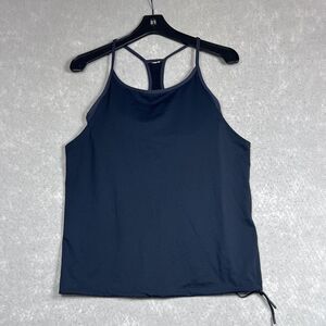 Fabletics Tank Top Womens Size M Black Norwalk Tank Stretch Mesh Back Athletic